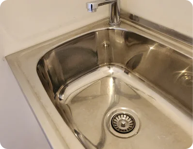 clean and shiny sink